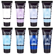 Blue Acrylic Paint Set - 8 Ocean Coastal Colo...