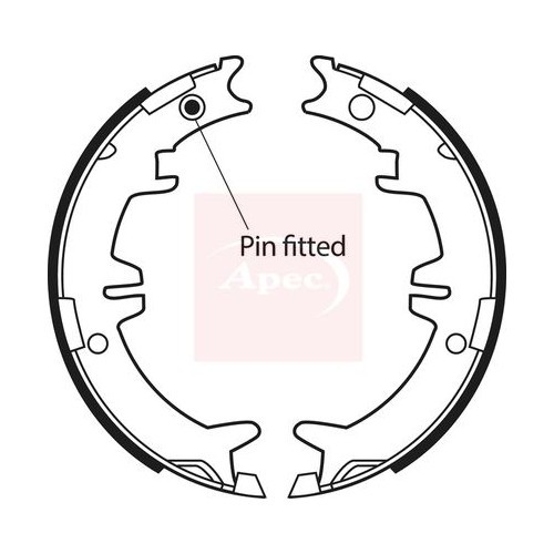 APEC Brake Shoe Set, parking brake SHU612