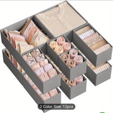 Drawer Organizer Dresser Drawer Organizer 12pcs Set Foldable Drawer Organizers