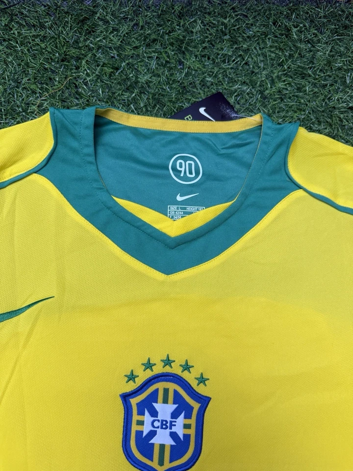 Brazil Ronaldinho Retro Jersey Men’s 2004–06 Home Jersey T-90 Large “Dinho” - Image 4 of 4