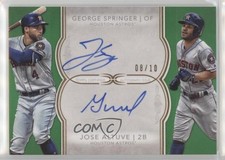 2018 Definitive Collection Dual Green 8/10 Jose Altuve George Springer Auto 6fs