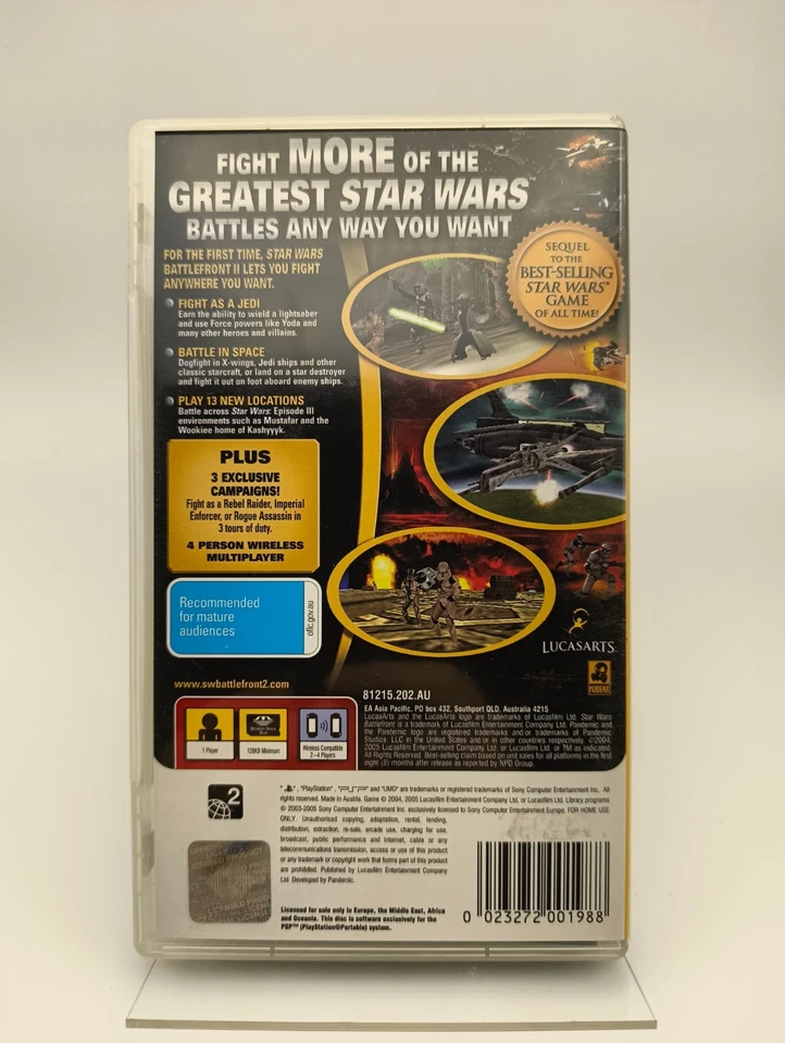 *Case & Manual Only - No Game* Star Wars Battlefront II (PSP, 2005, PAL) - Image 2 of 3