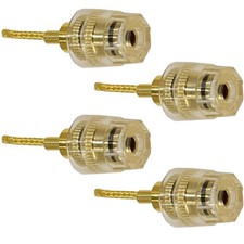4X 4mm Banana Female to 2mm Pin Gold Plated Connector For HIFI Adapter Plug USA