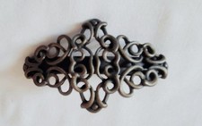 VTG Gold Bronze Hair Heavy Barrette Filigree Victorian Art Deco