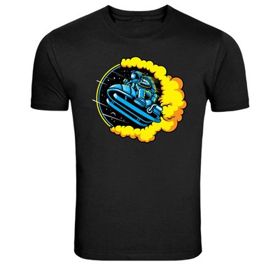 Astronaut Riding Space Rocket Scooter Graphic T-Shirt