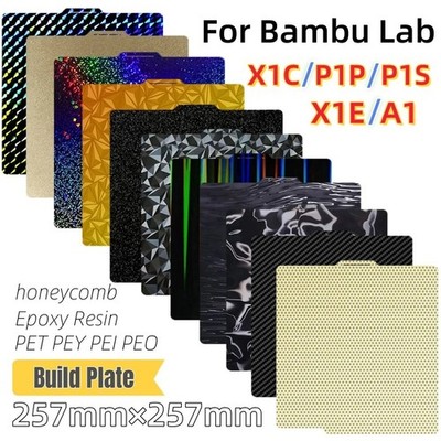 PEI Strukturbauplatte 257x257 für Bambu Lab A1 P1P P1S X1C Federstahl