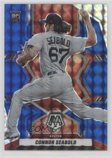 2022 Panini Mosaic Rookies Blue Mosaic Prizm 51/99 Connor Seabold #209 0c6
