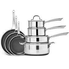 Non-Stick Cookware Set, 11-Piece Tri-Ply, Dishwasher Safe, Cool Touch Handles