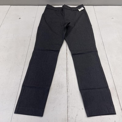 Old Navy Pants Womens 10 Tall Gray High-Rise Pixie Secret-Smooth Pockets Office