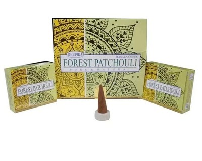 Deepika Forest Patchouli Natural Masala Cone Dhoop Incense 12 Pack x 10 Cones