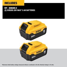 For DEWALT DCB205 XR 5Ah 20V Max Lithium Ion Battery