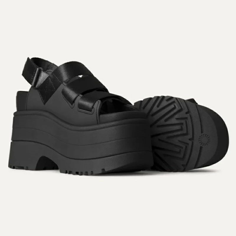 UGG Women's GoldenRise Hi Platform Sandal 1167431-BLK GOLDENRISE