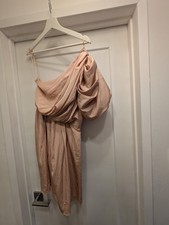 FROM UK ASOS pink dress ONE SHOULDER Puffball Wedding Party Cocktail US size 6