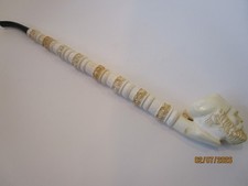 PIPA STELO LUNGO SCHIUMA DI MARE VINTAGE intaglio intricato 19 pollici con custodia originale