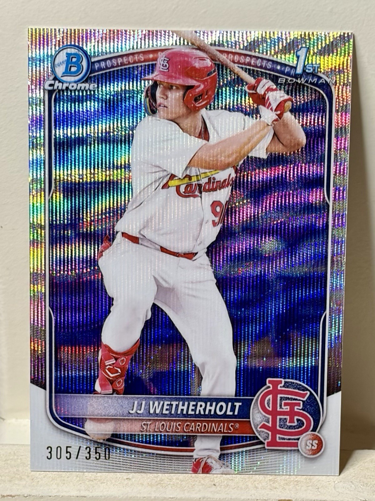 2025 1st Bowman Chrome JJ Wetherholt #BCP-22 Wave Refractor /350
