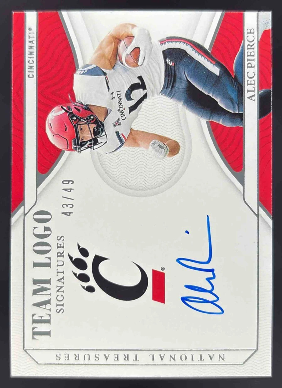 Alec Pierce Panini National Treasures Collegiate Team Logo Signatures #TLAPI Base