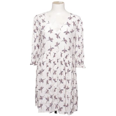 Ba&sh, Kleid, Größe: M, Weiß/Mehrfarbig, Viskose, Blumen, Damen #ooF