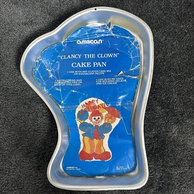 Vintage Amscan  Clancy The Clown  Happy Birthday # 26127 - 15'' Cake Pan