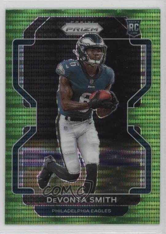 2021 Panini Prizm Rookie Neon Green Pulsar Prizm DeVonta Smith #335 10ek