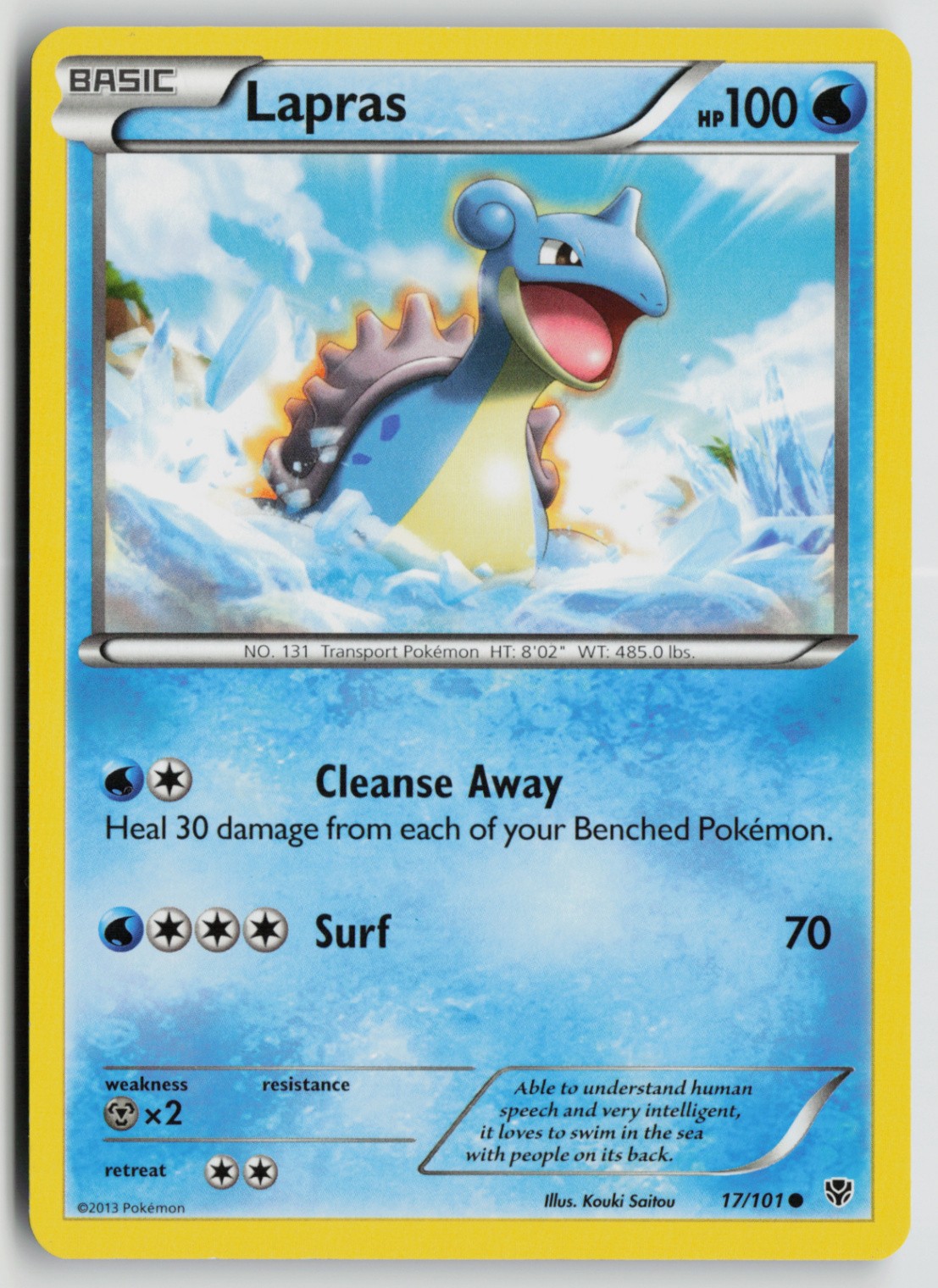 Lapras 17/101 Common NM Normal - Plasma Blast
