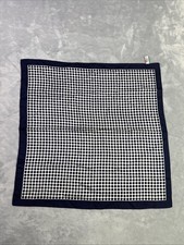 Vintage Blue Polka Dot Scarf Made in Italy