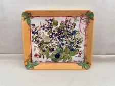 Design imports Ltd. Small Melamine Tray Berry Plants Design Italy