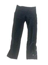 Lululemon Crop Leggings Size 4 Pockets And Mesh Black