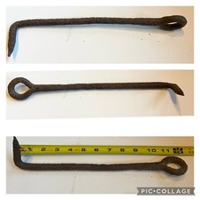 Vintage 12" Hand Forged Iron Barn Door Hook Gate Latch