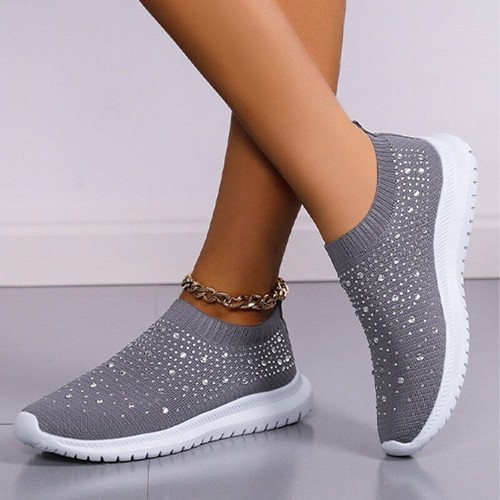 Atmungsaktive Mesh Sneaker Schuhe für Damen bequem weicher Boden flache Schuhe Übergröße