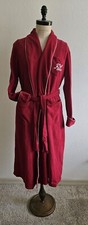 VTG Lauren Ralph Lauren Red Robe Embroidered Pocket Women's Size M Lounge Bath