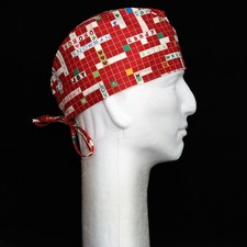 Merry Christmas Word Games Theme Scrub Hat