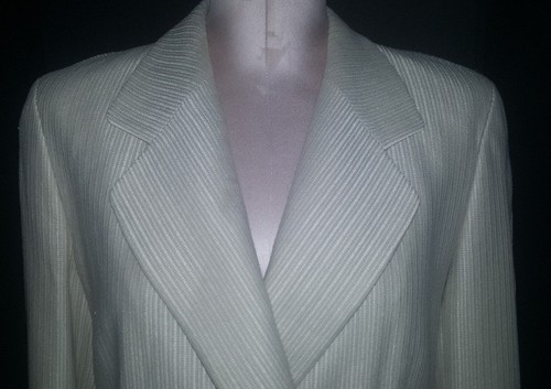 ESCADA Womens Belted 1 Button Suit Blazer Jacket Coat Sz 38 USA 8/10 Beige Blend - Picture 3 of 12