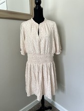 Nine West Pink Peasant Puffy Sleeve Mini Dress XXL