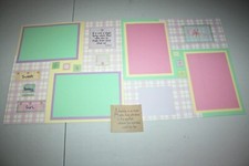 Baby Girl 12x12 Premade Scrapbook Page Layout  Daddy Sticker