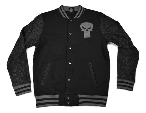 Marvel Mens Punisher Varsity Jacket New 