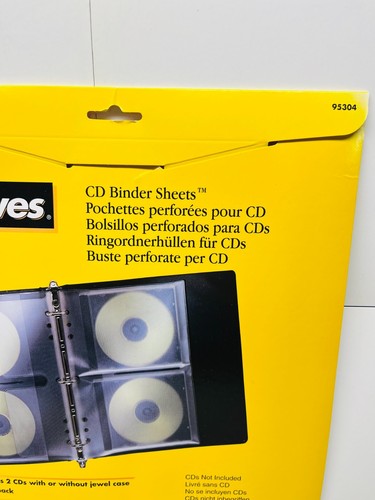 Fellowes CD Binder Sheets 2-Packs (10 ct.) 20 Total Sheets - NIP - Picture 4 of 7