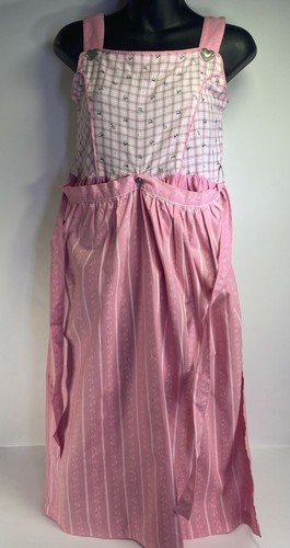 Usar Trachten Heidi German Dirndl Dress Size EUR 110 Pink Plaid Edelweiss