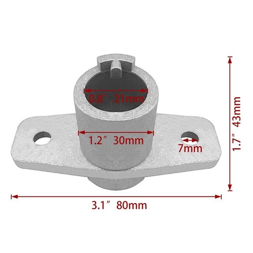 2PCS Boat Rowlock Socket Cast Aluminum 21MM Oarlock Shank Socket Pipe Base - Picture 4 of 6