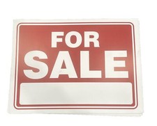 14x10 FOR SALE Sign, Red White - Free Shipping