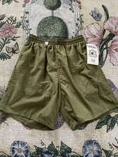 Vintage 90&rsquo;s Jockey Active Men's Swim Trunks Shorts Size L 36-38 Green Cotton