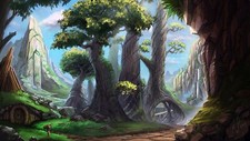 Landscape art drawing painting nature forest trees Custom Gaming Mat Desk