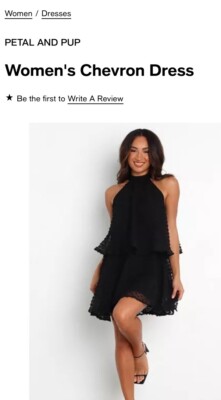 petal and pup black dresses Tia Midi Dress main image 1