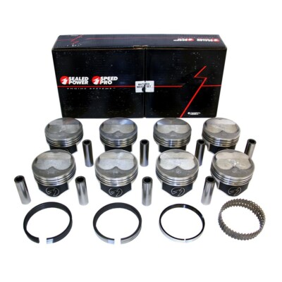 Speed Pro H631CP60 Flat Top Piston & Moly Ring Kit – Chevy 360 SBC .060 Over