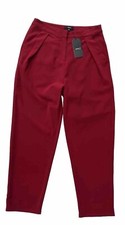 Very J By Nasty Gal Women's Burgundy Tapered Pleated Pants Size S