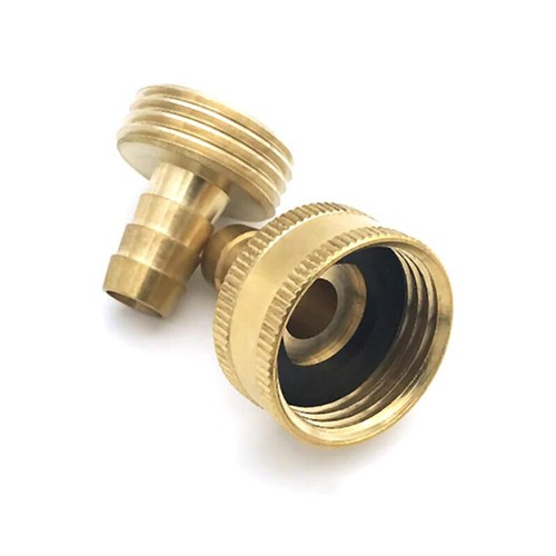 1/2" Brass Garden Hose Mender End Repair Kit Female & Male Connector with Clamps - Picture 9 of 11
