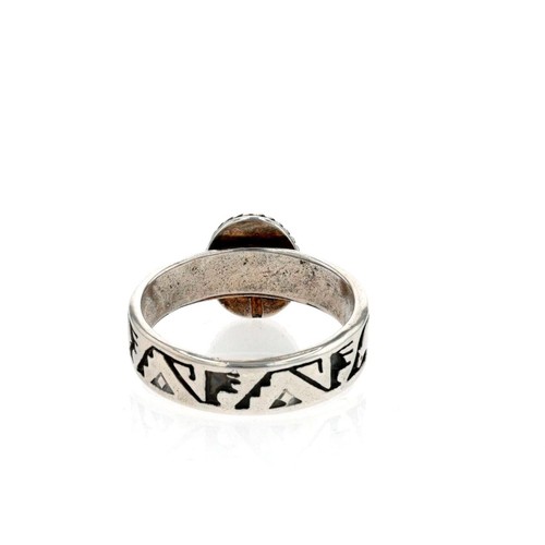 Vtg Navajo Sterling Silver Native American Grizzly Bear Mens Ring Ted Ott 12 - Picture 5 of 8
