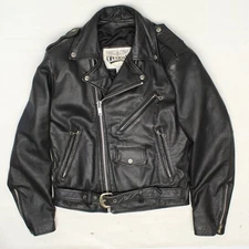Open Road x Wilsons Mens Double Rider Motorcycle Jacket S Black Leather Classic 