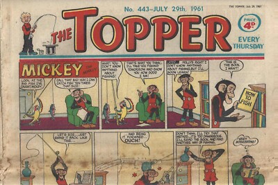 THE TOPPER COMIC + COA No 443 - 29 July 1961 VINTAGE & ORIGINAL PERFECT GIFT