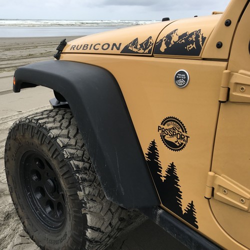 XL Tree Decal for Front Fender of Jeep Wrangler JK (2007-2018) - Foto 4 di 6