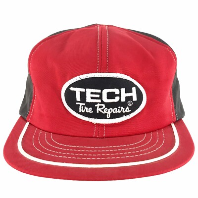 VTG TECH Tire Repairs Swingster Full Foam Hat Red Made in U.S.A